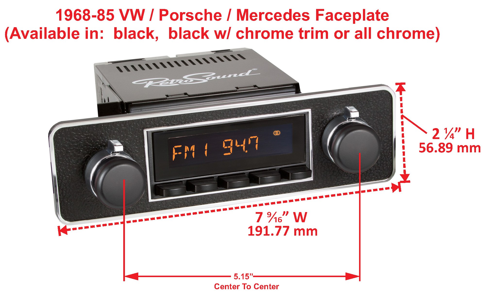 RETROSOUND RADIO FASCIA (EURO)