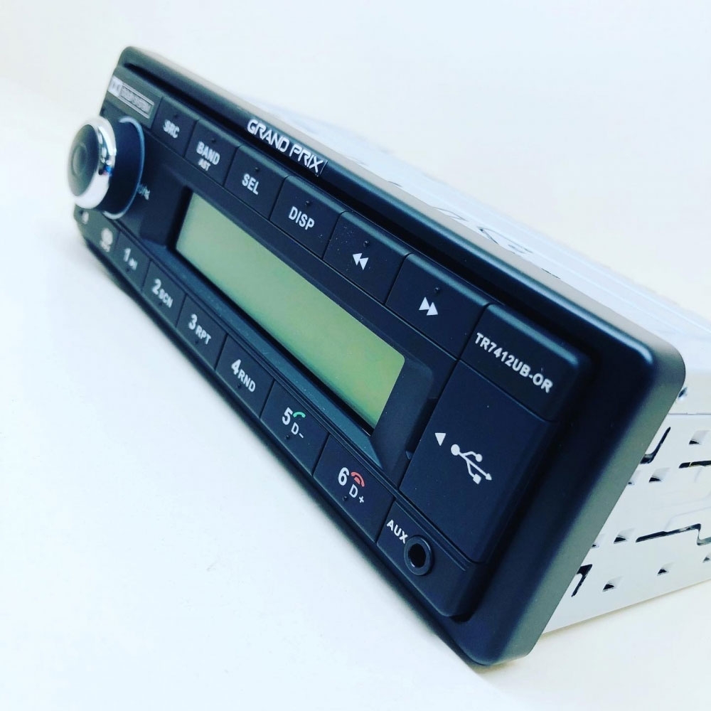 GRAND PRIX INSPIRED TR7412UBOR BLUETOOTH 1-DIN CAR RADIO