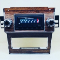 PLATINUM-SERIES BLUETOOTH AM/FM RADIO ASSEMBLY : 1969-1970 FORD MUSTANG (PREMIUM VERSION) - WOODGRAIN