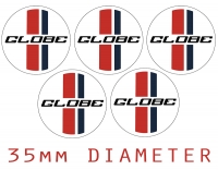 GLOBE WHEEL CENTER CAP DECAL (35MM)