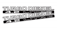 TURBO DIESEL 4.2 LITRE DOOR DECAL SET : NISSAN PATROL (GU)