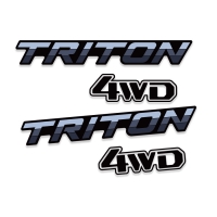1986-1996 MITSUBISHI TRITON DOOR DECAL SET : TRITON 4WD