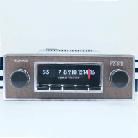 SILVER-SERIES AM/FM RADIO ASSEMBLY : 1970-1974 DATSUN 1200 (FERRIS AUSTRALIA) (TWEED BROWN)