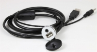 REMOTE MOUNT USB / AUXILIARY EXTENSION CABLE (CHROME)