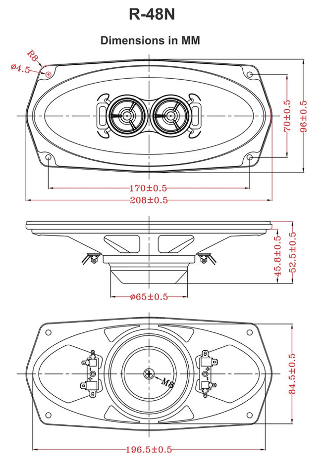 R-48N SPEAKER DIMENSIONS