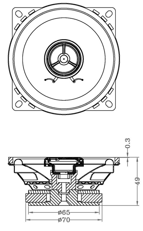 R-612 SPEAKER DIMENSIONS